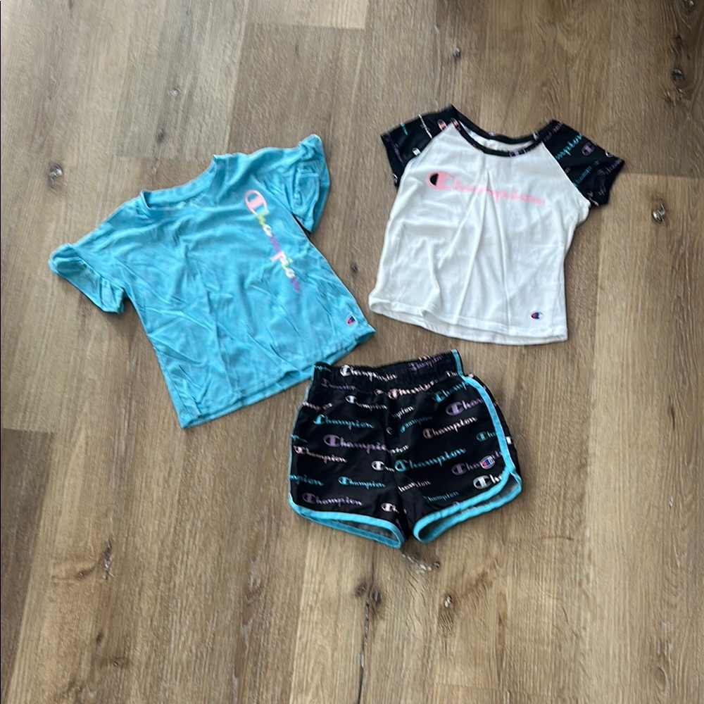 Champion Kids Shirts and short‎ Set- Blue and Black